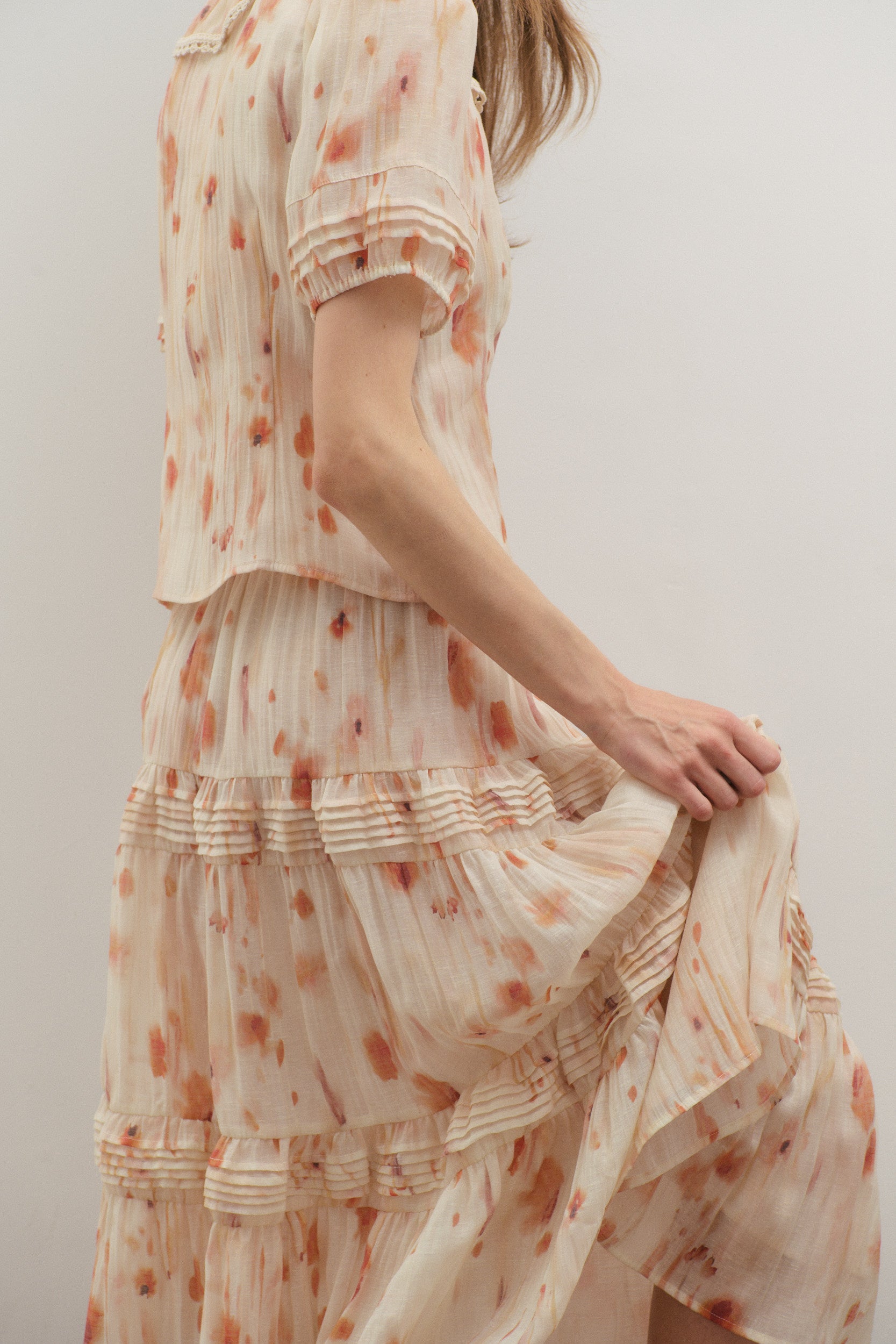 Apricity Short Sleeved Shirt - Peaches & Cream