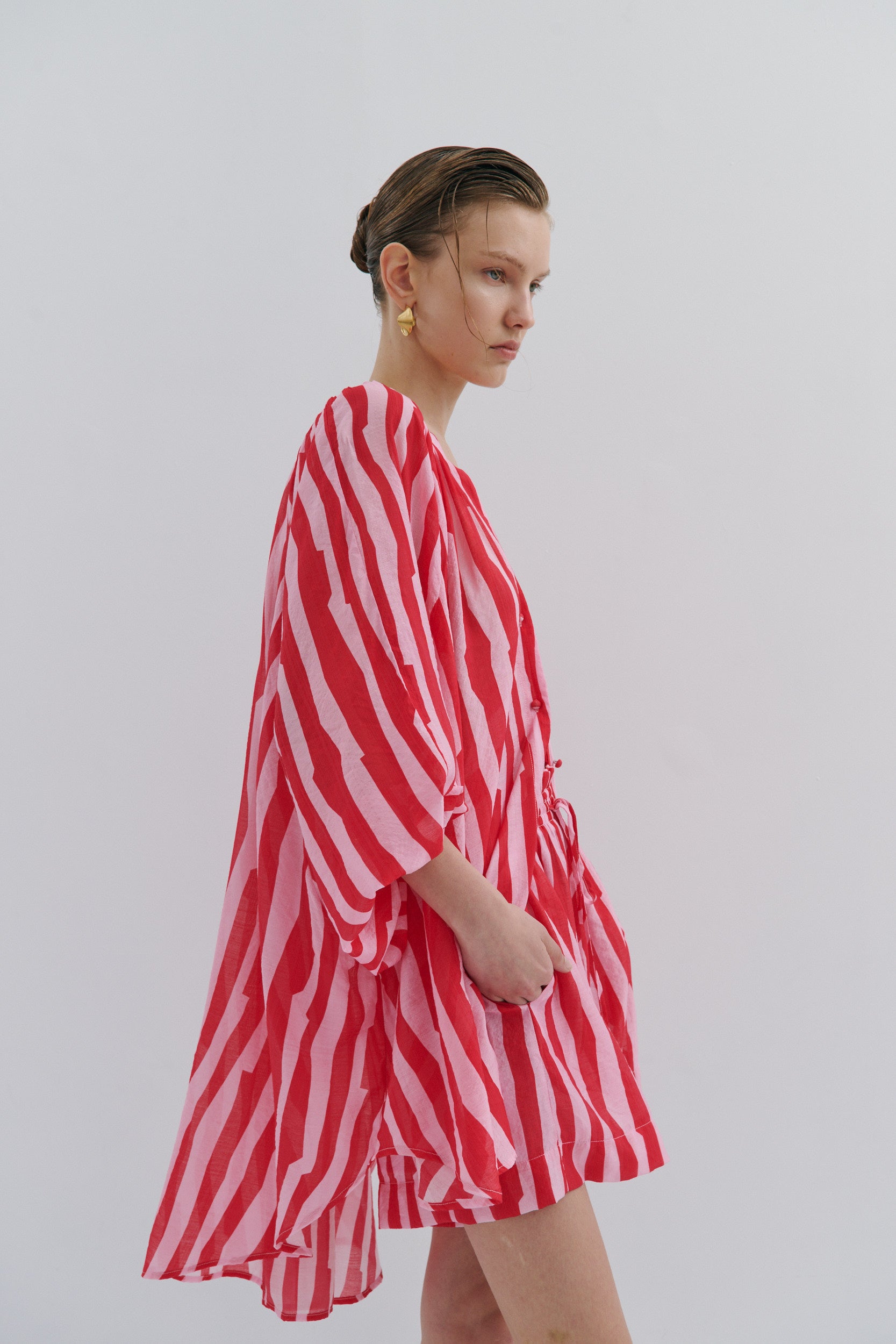 Lily Shirt Dress - Mad Hatters Red Stripe
