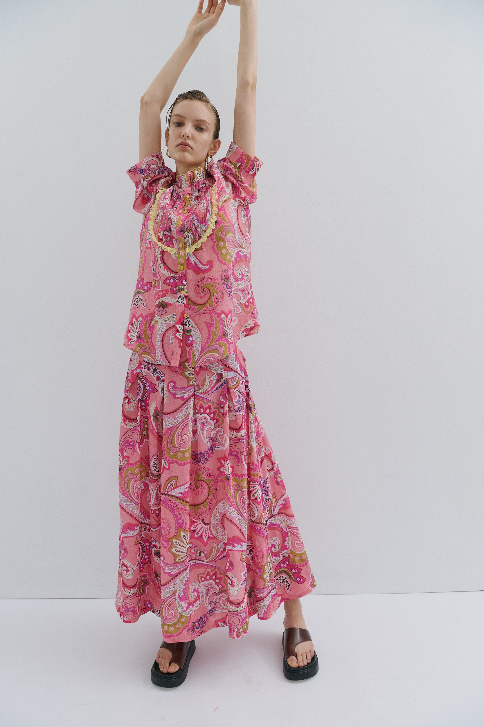 Charlotte Midi Skirt Magical Pink Fairytale