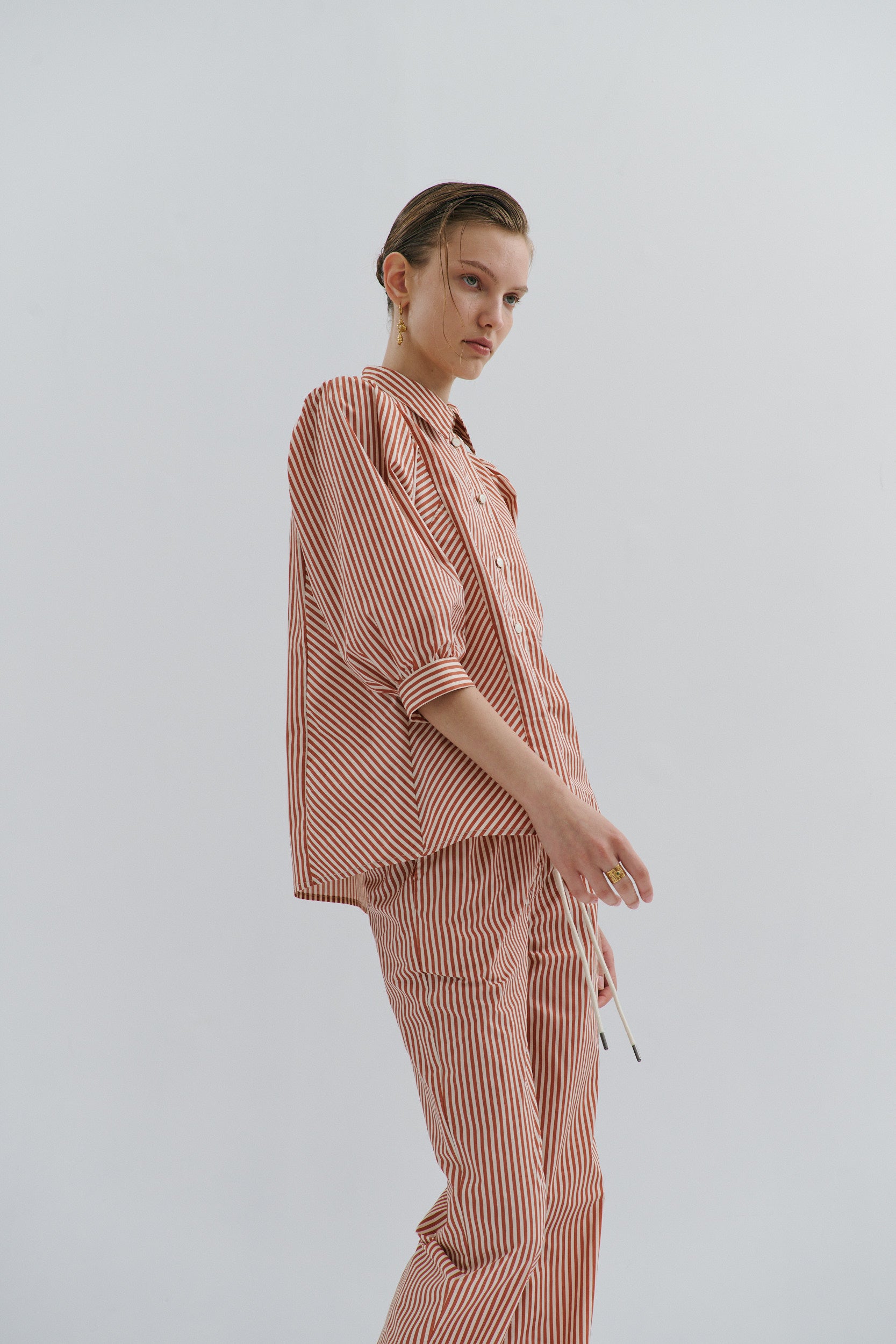 Tillie Short-sleeved Shirt - Picnic Pinstripe