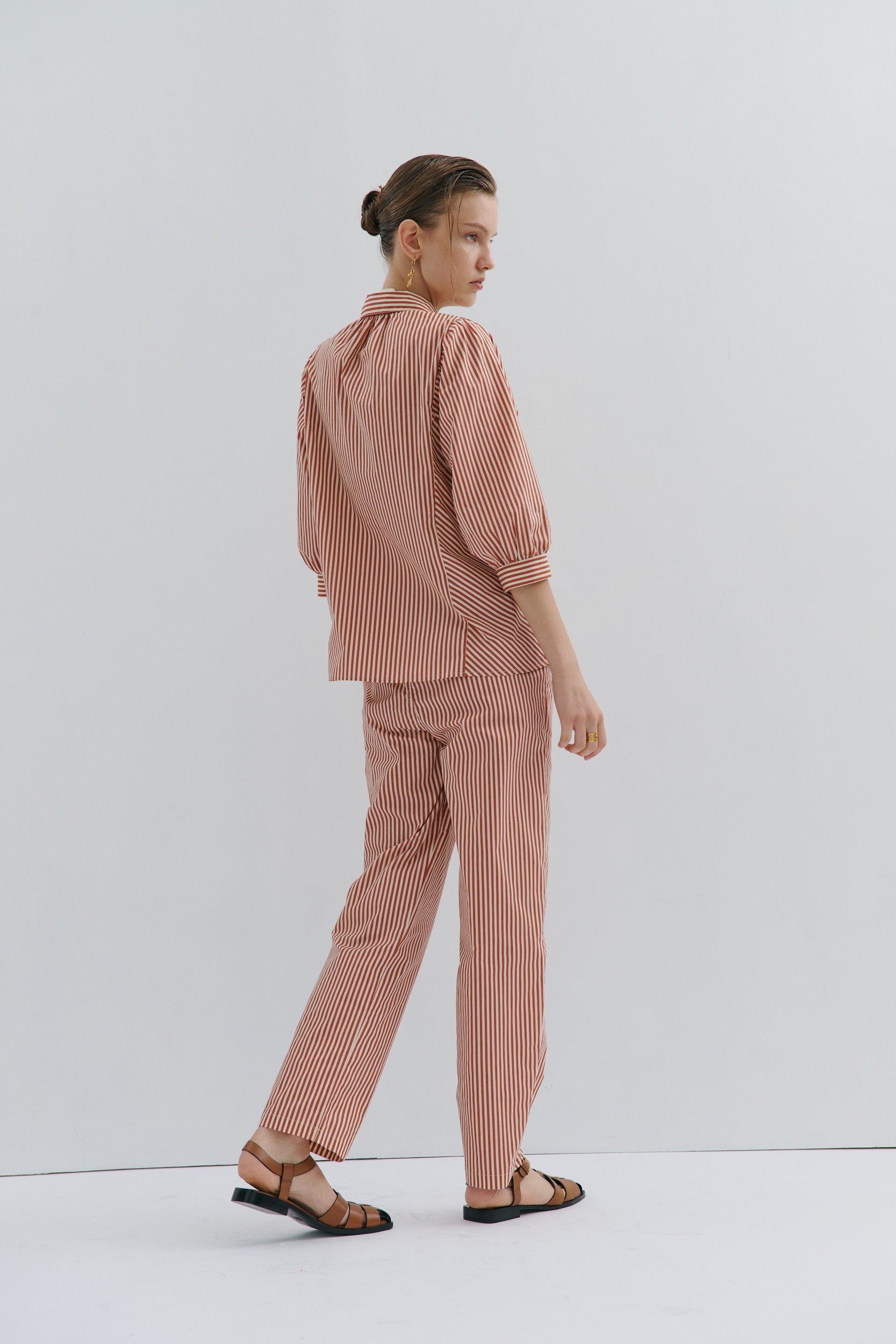 Tillie Short-sleeved Shirt - Picnic Pinstripe