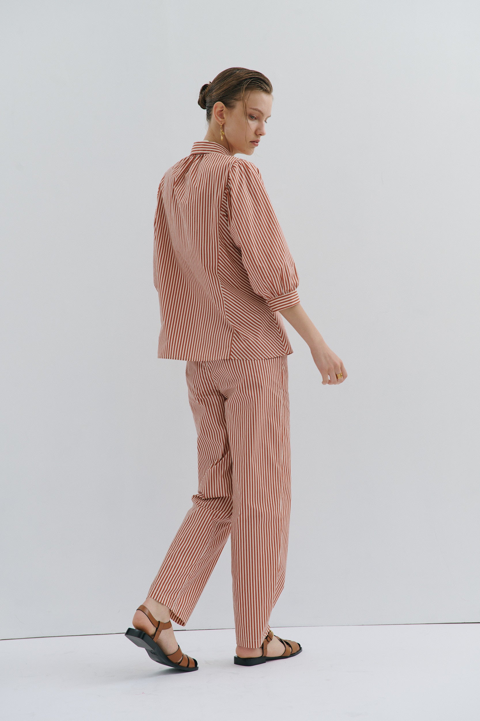 Tillie Short-sleeved Shirt - Picnic Pinstripe