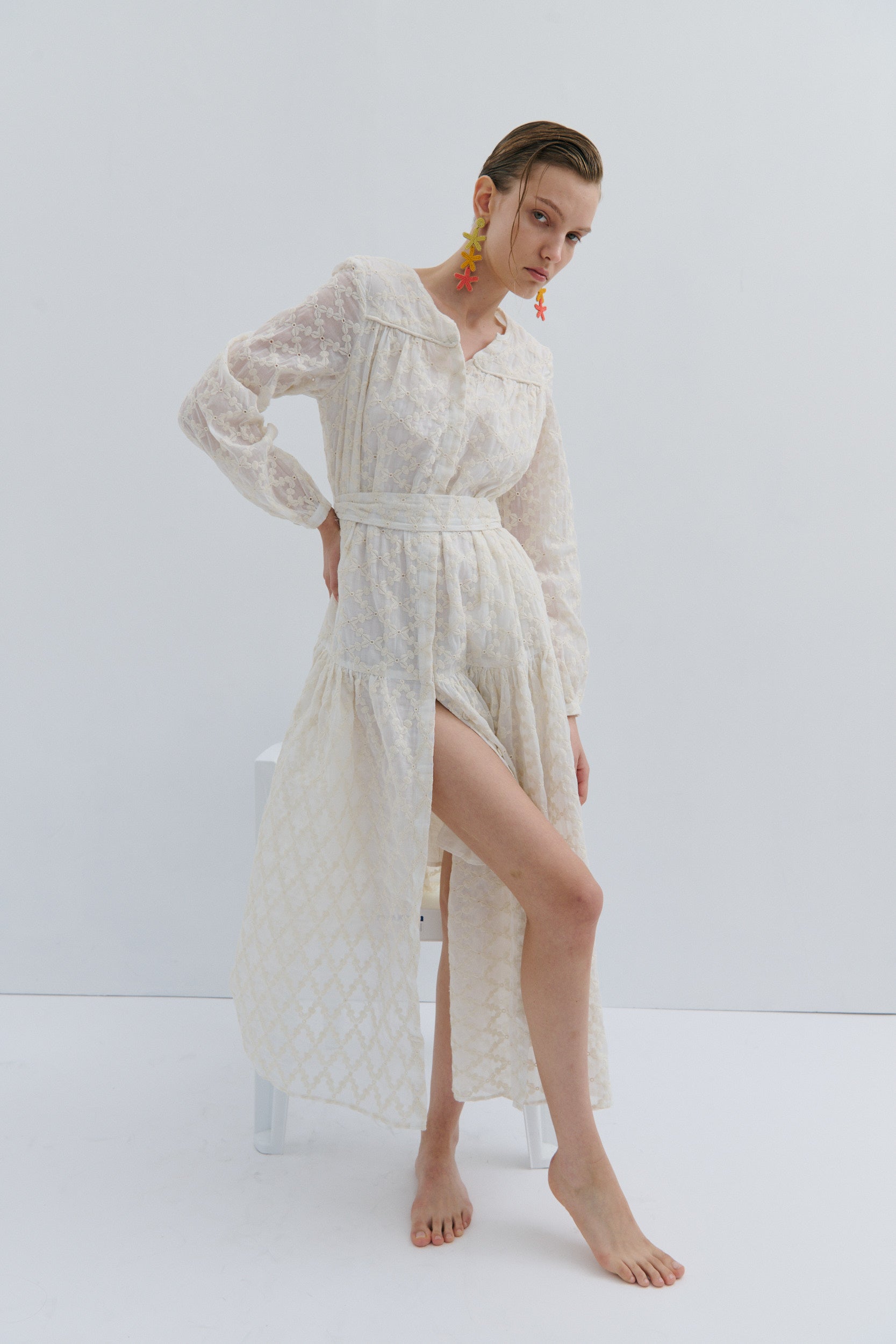 Nina Maxi Dress White Queen