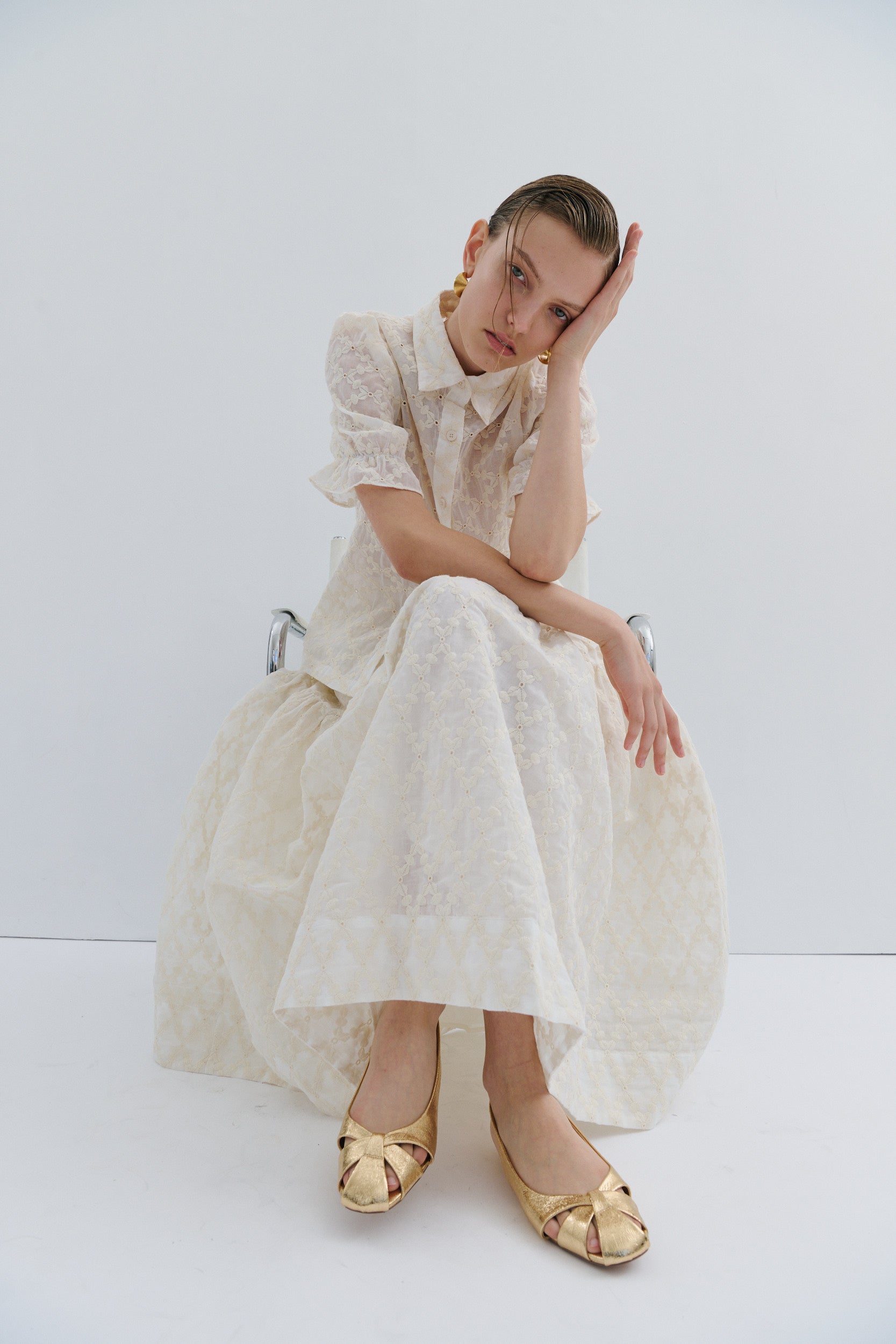 Madeline Midi Skirt White Queen