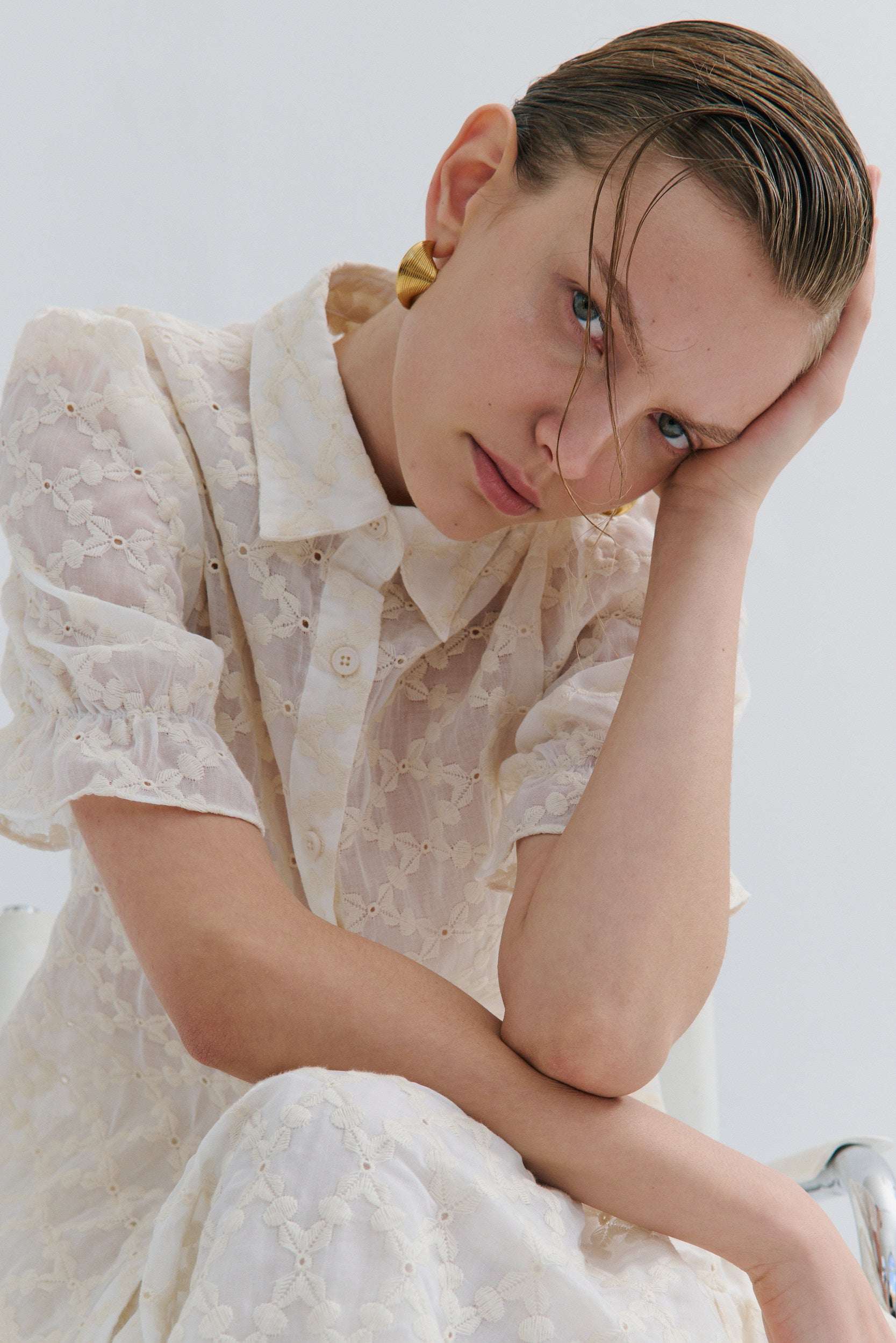 Teacup Short-sleeved Shirt White Queen