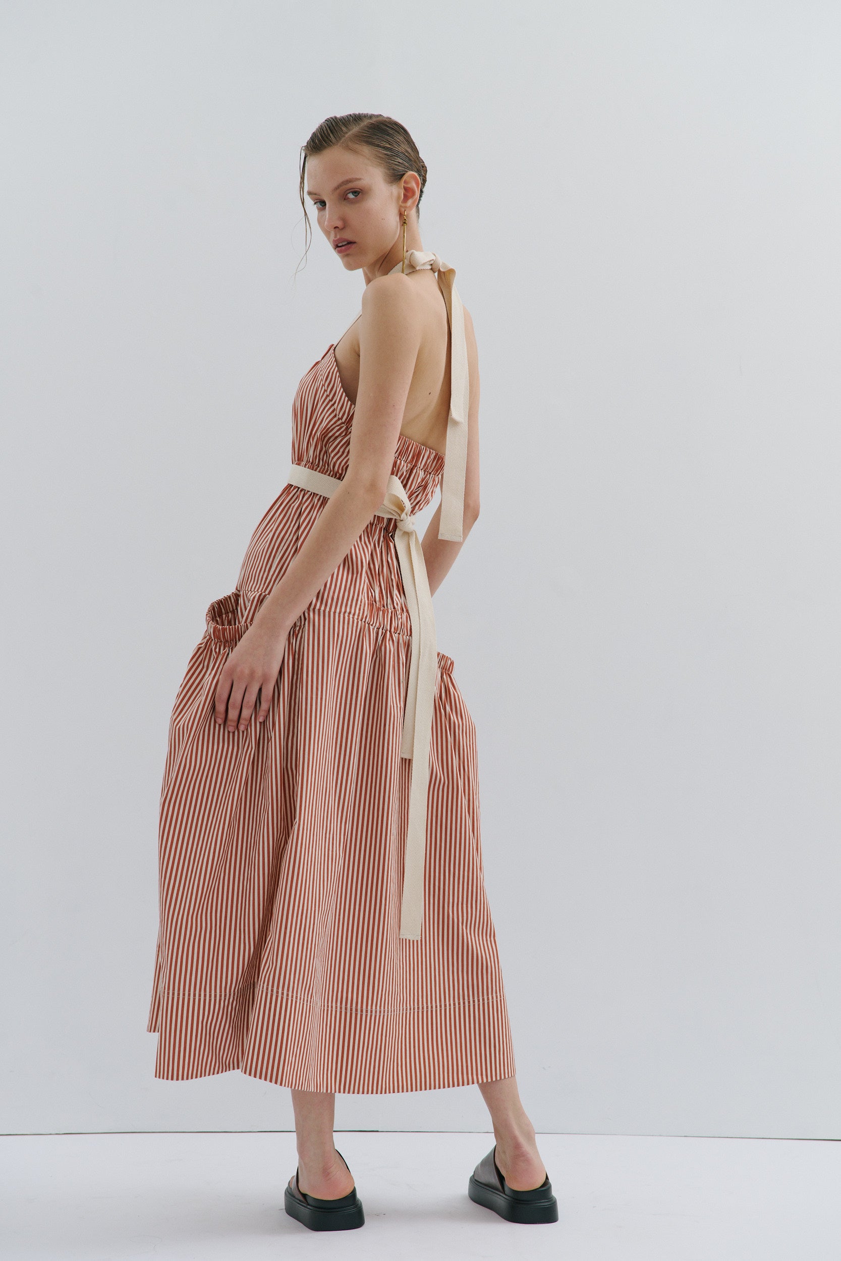 Tillie Maxi Dress Picnic Pinstripe