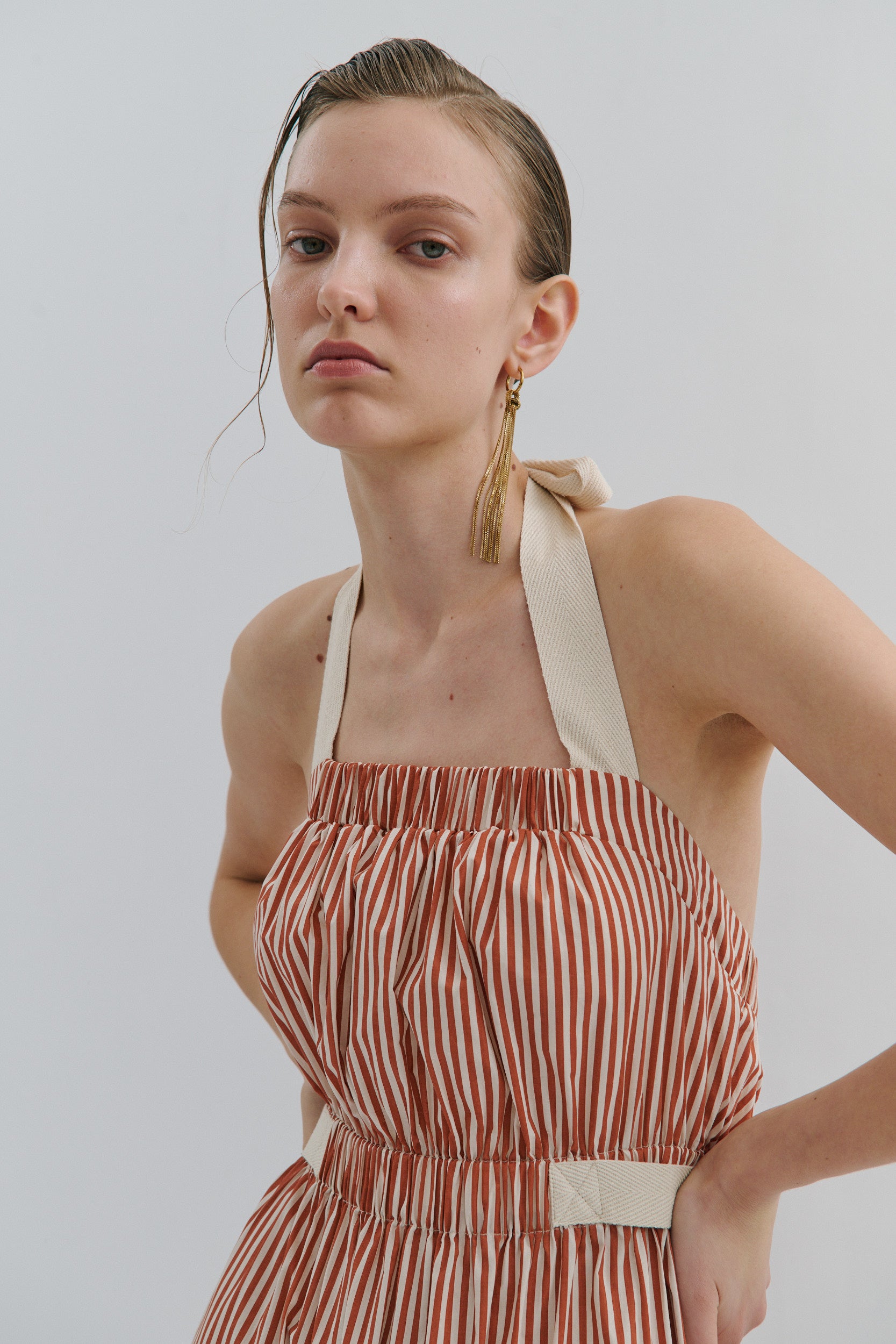 Tillie Maxi Dress Picnic Pinstripe