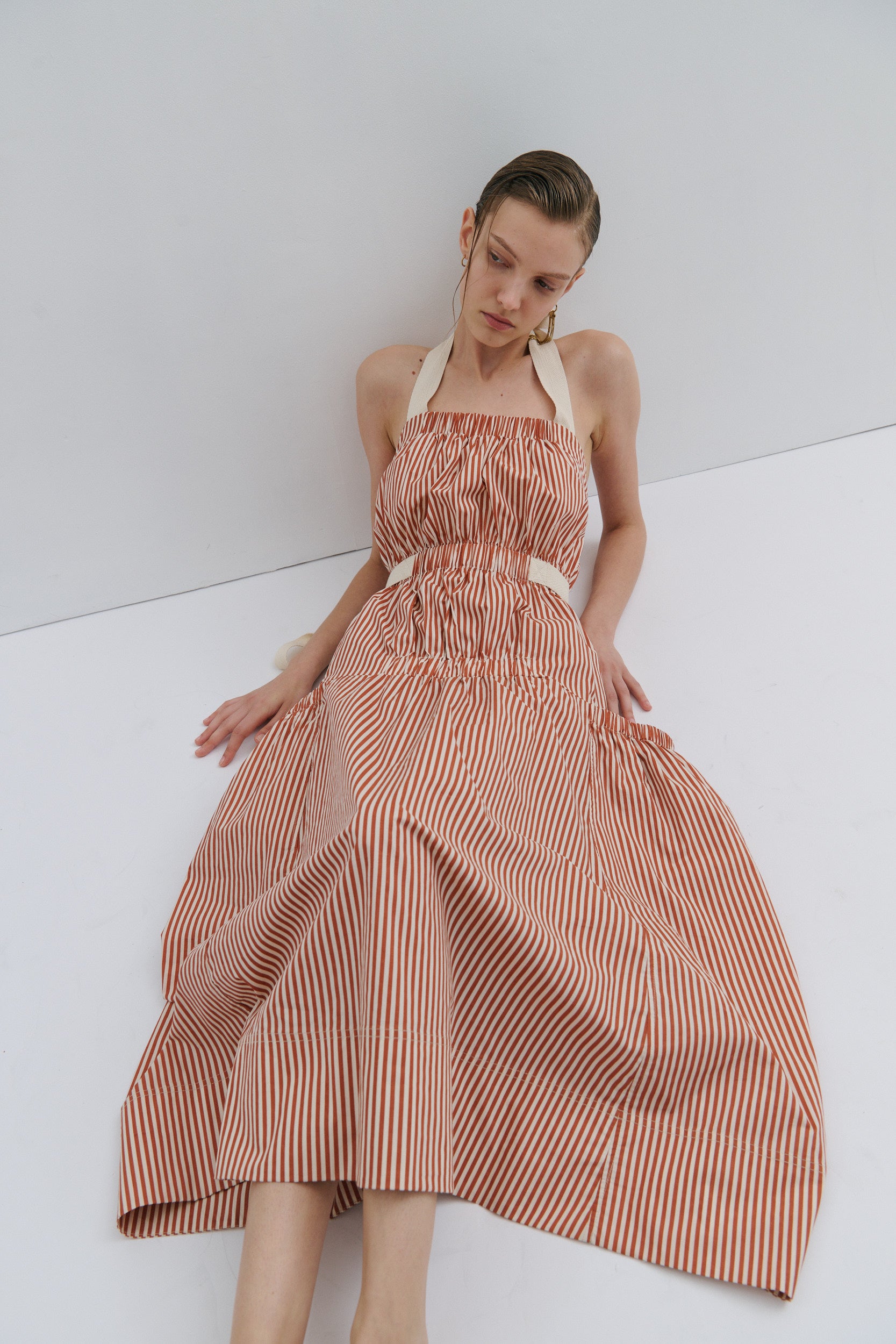 Tillie Maxi Dress Picnic Pinstripe