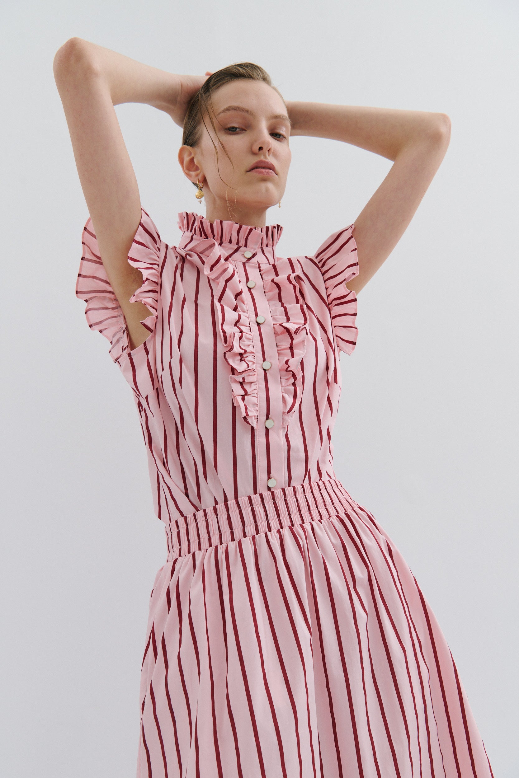 model wearing a high fashion outfit by Australian fashion brand Maevarii from Noosa