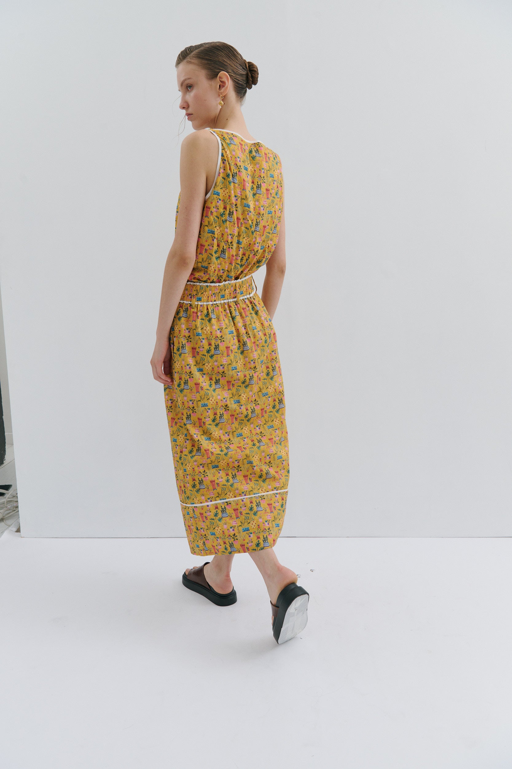 Alice Midi Skirt - Yellow Tea Party