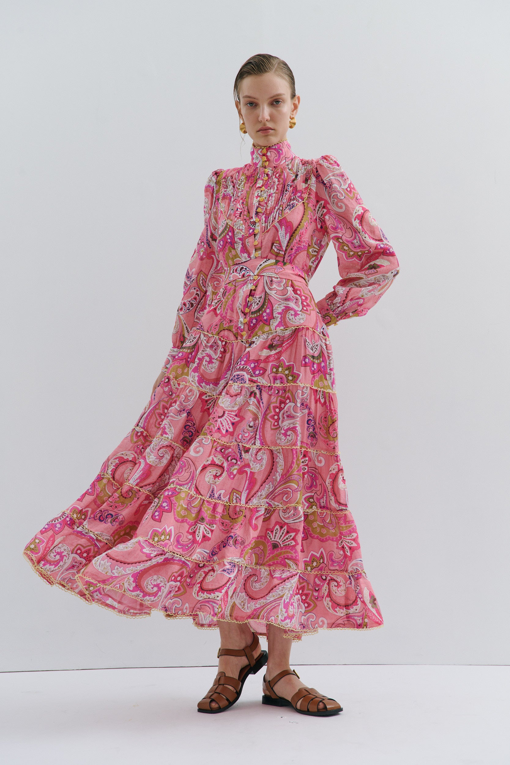 Charlotte Flower Maxi Dress Magical Pink Fairytale