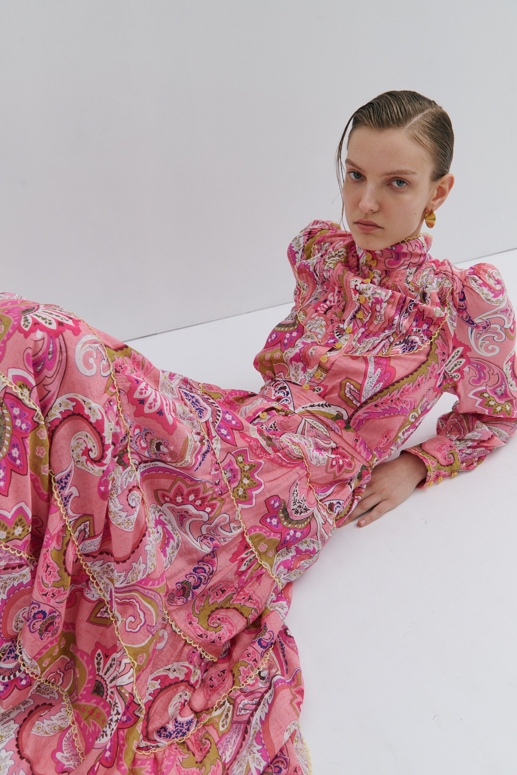 Charlotte Flower Maxi Dress Magical Pink Fairytale